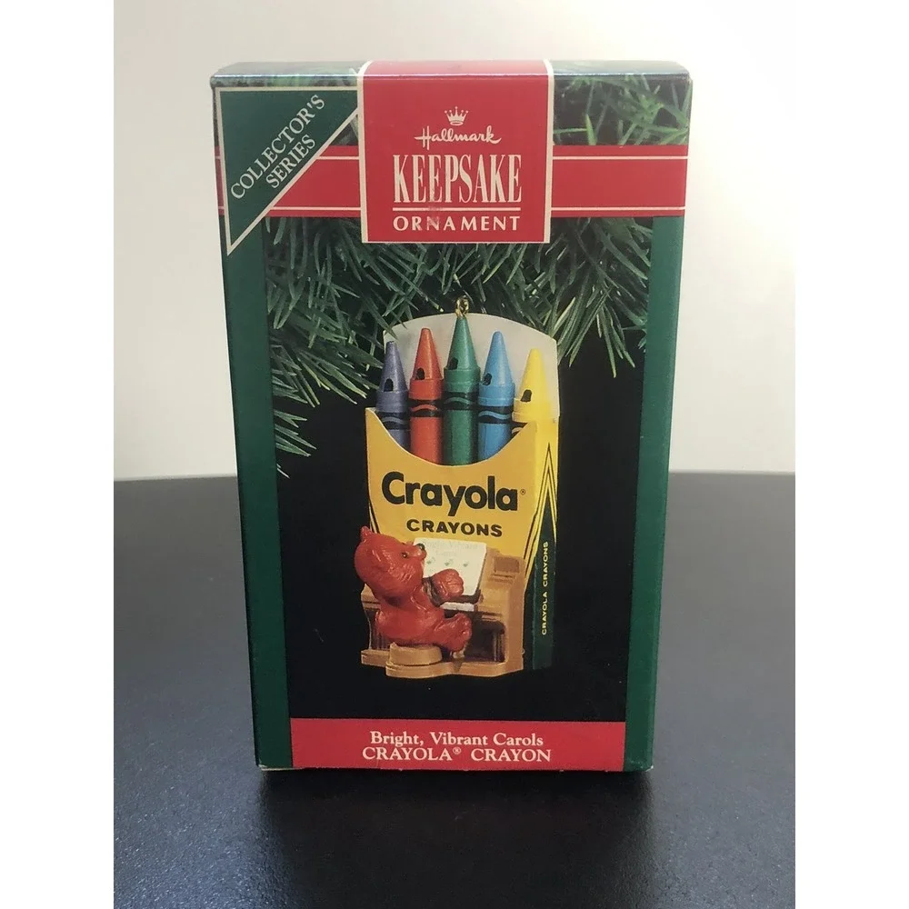 Hallmark Keepsake‎ Ornament 1991 Collector's Series Crayola Crayons Christmas